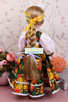 фото Кукла "Василина Хохлома" (43 см) №ФИ-ЛЕН45-25