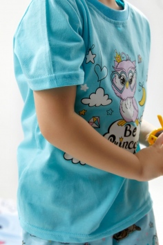фото Пижама Кристаллики детская - бирюзовый