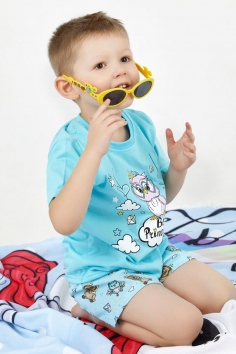 фото Пижама Кристаллики детская - бирюзовый