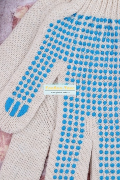 фото Перчатки с ПВХ (7,5 кл) 4-ёх нитка (белые) №ЛТК-ПВХ754Б (24/105)