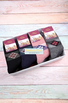 фото Подарочный набор женских носков "Уют" (шерсть, махра) №791-1 (11/218)